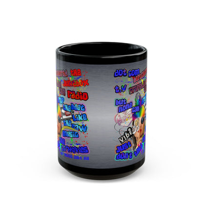 drop the beat - Black Mug (brushed nickel)