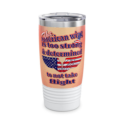 american wing - Ringneck Tumbler, 20oz (yellow-orange wave)