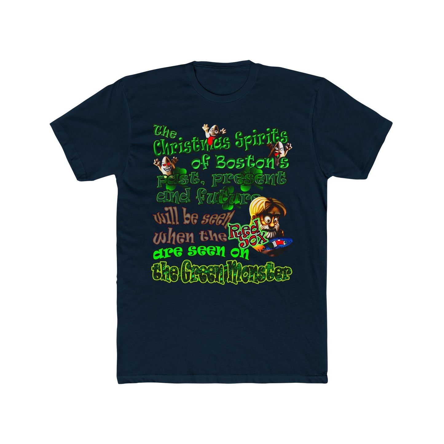christmas spirits of boston - Men's Cotton Crew Tee