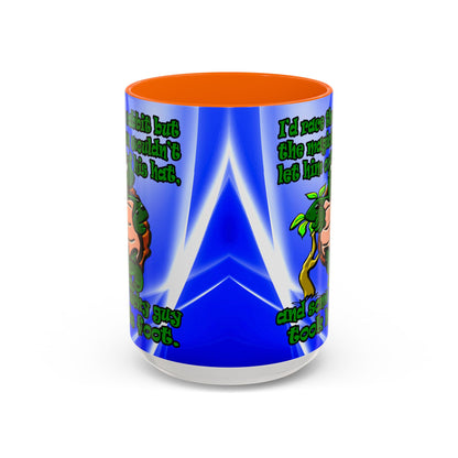 turtle race - Accent Mug (blue-white wave)