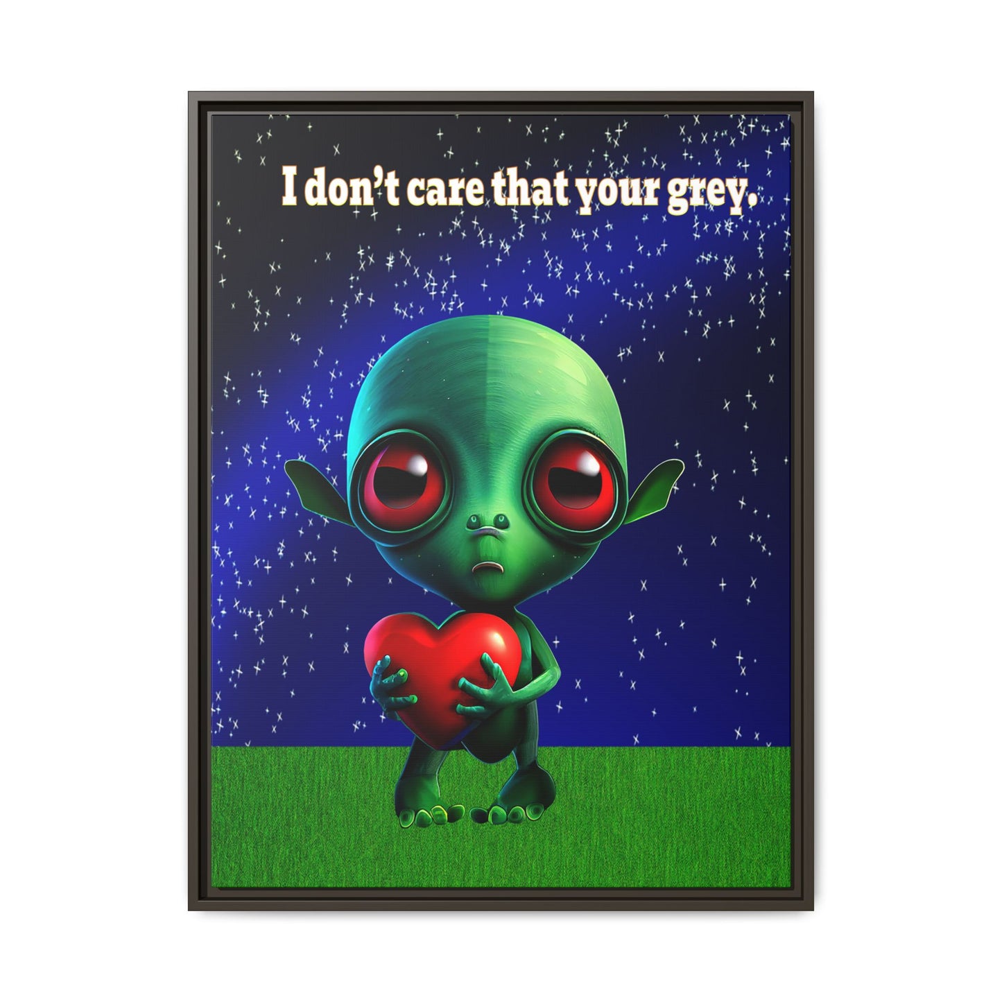 I don't care that your grey - framed canvas art ('snoops' background)