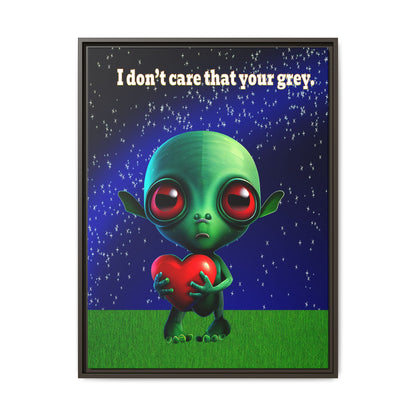 I don't care that your grey - framed canvas art ('snoops' background)