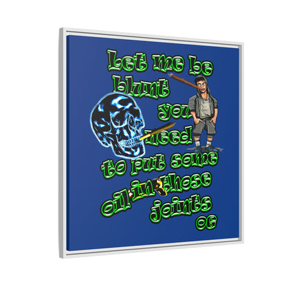 og - framed canvas art (dark blue)