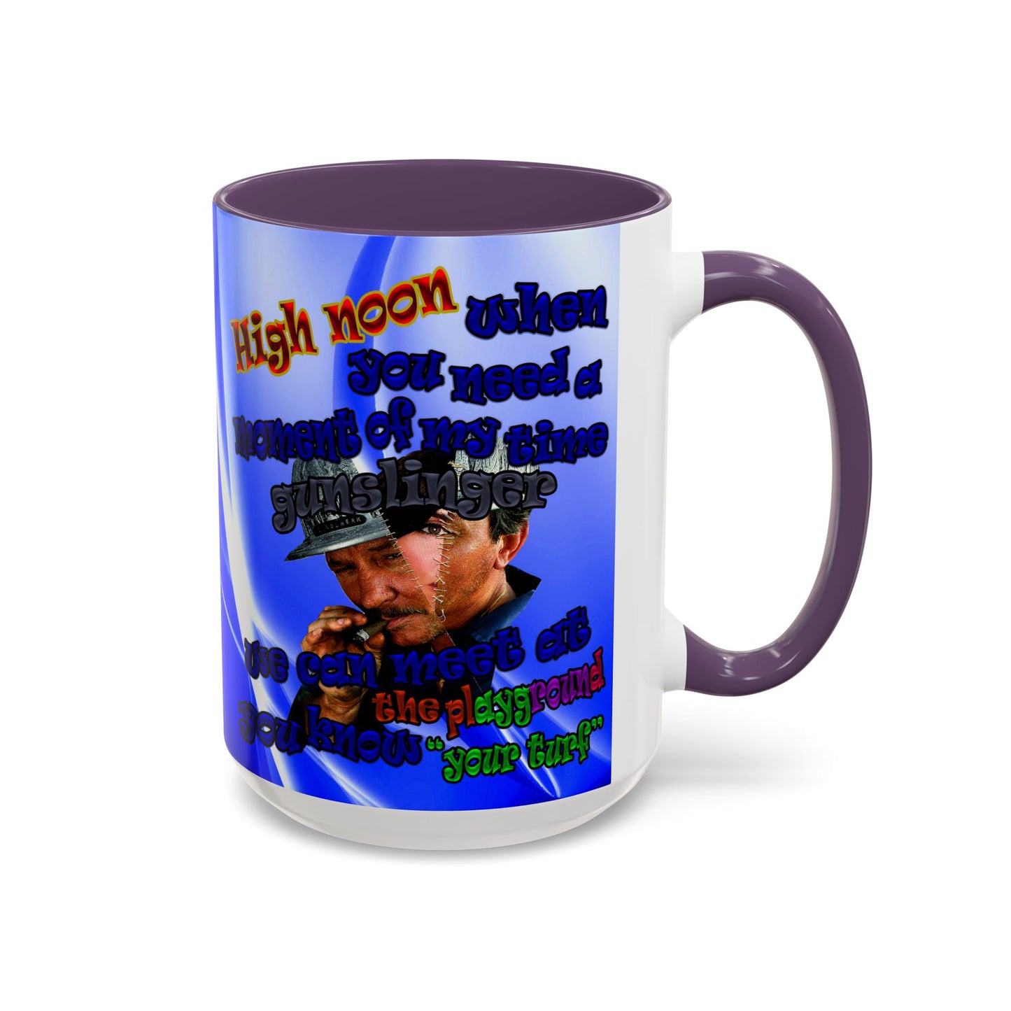 high noon - Accent Mug (blue-white wave)
