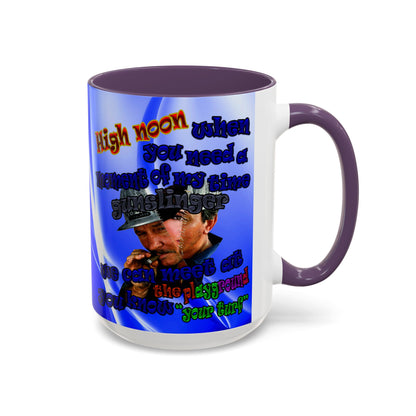 high noon - Accent Mug (blue-white wave)