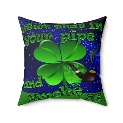 celtics logo - Spun Polyester Square Pillow - ('snoops' background)