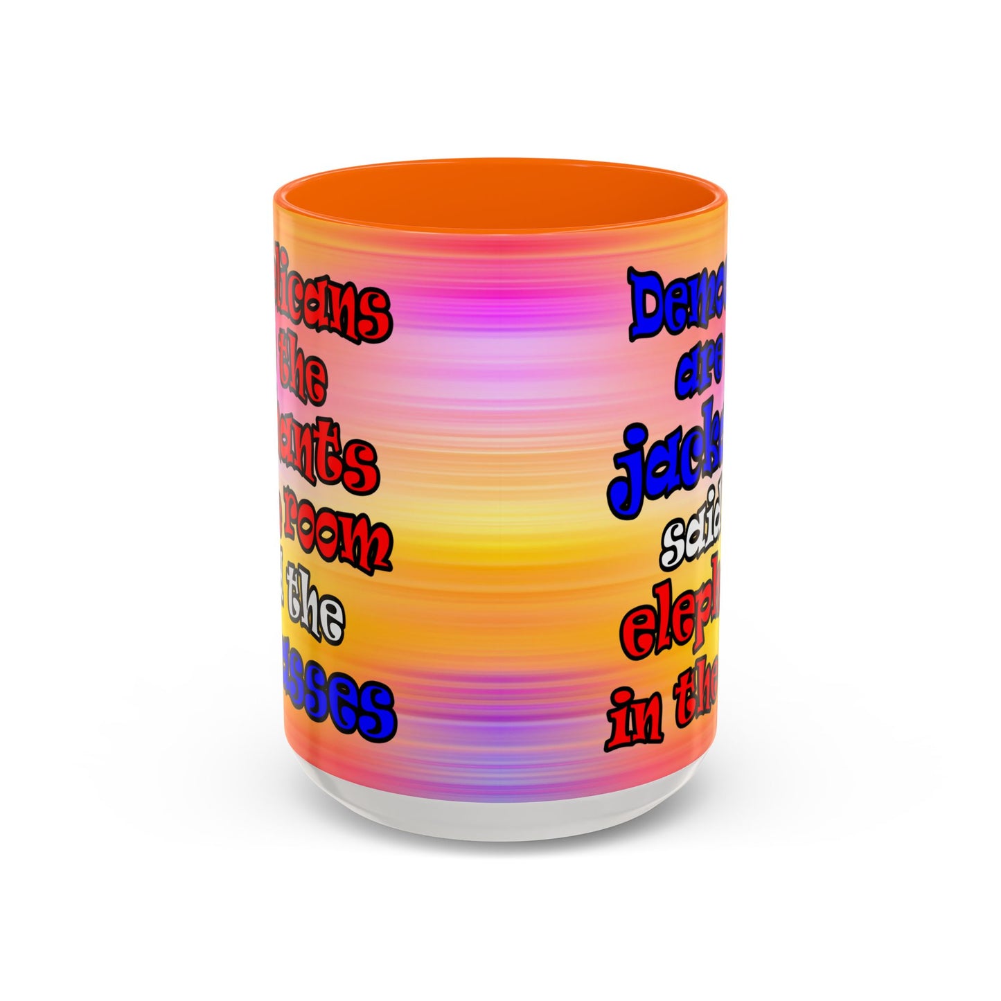 donkeys and elephants - Accent Mug (color blur)