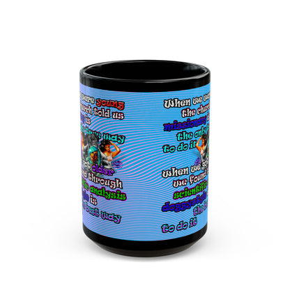 doggystyle - Black Mug (light blue-purple wave)