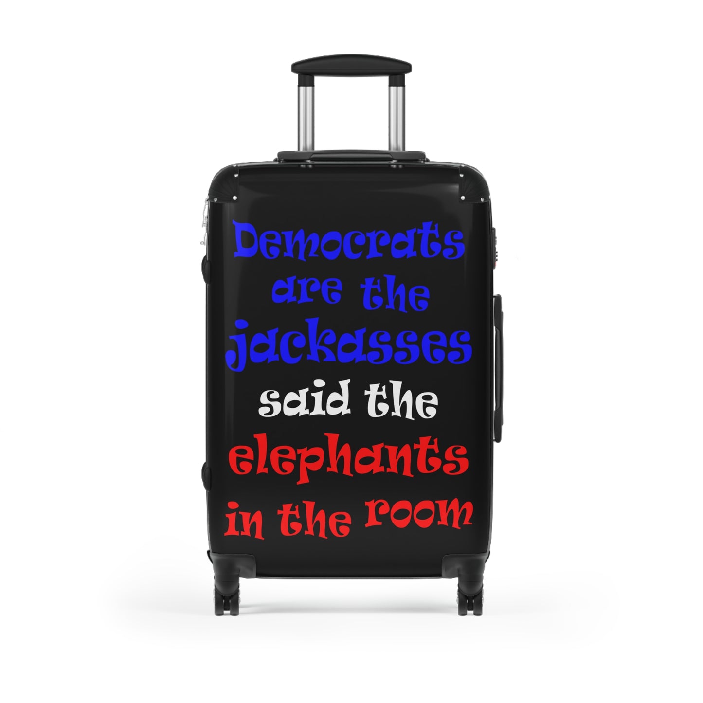 donkeys and elephants - Suitcase (black)