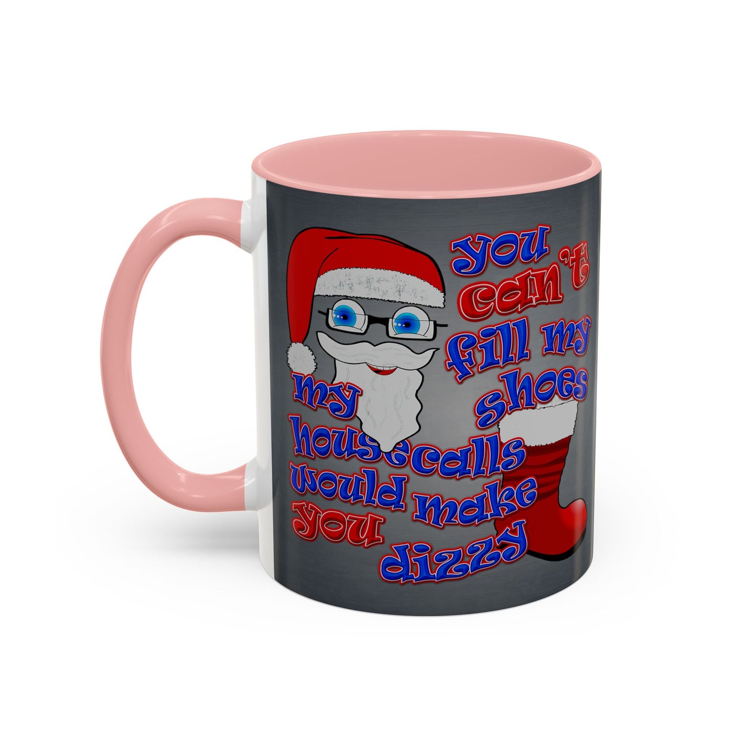 santa's shoes - Accent Mug (grey-light grey)