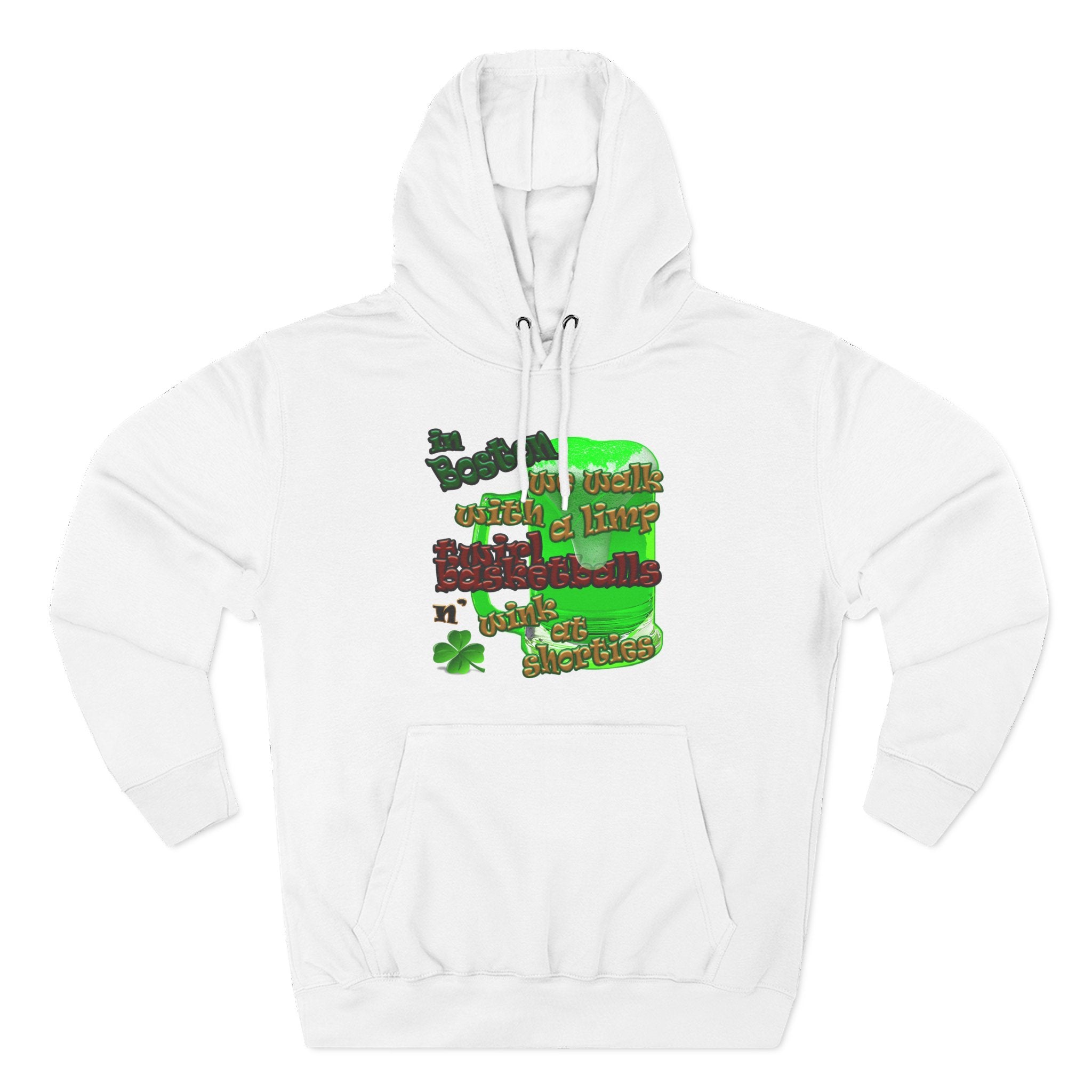 celtics logo - Three-Panel Fleece Hoodie