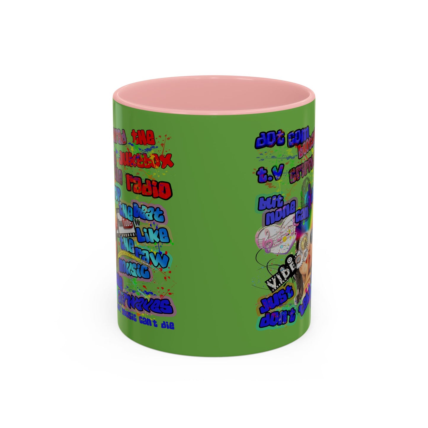drop the beat - Accent Mug (green)