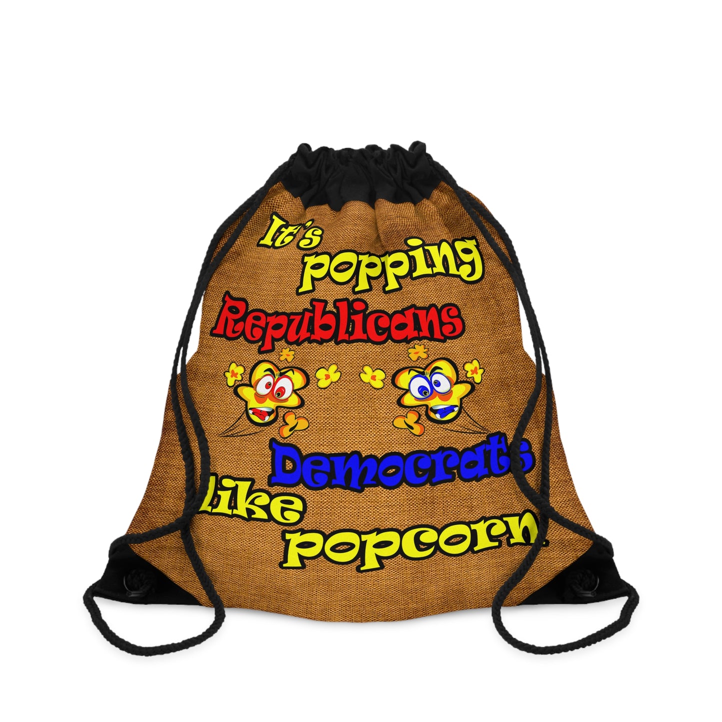 popping like popcorn - Drawstring Bag (dichromatic brown papyrus)