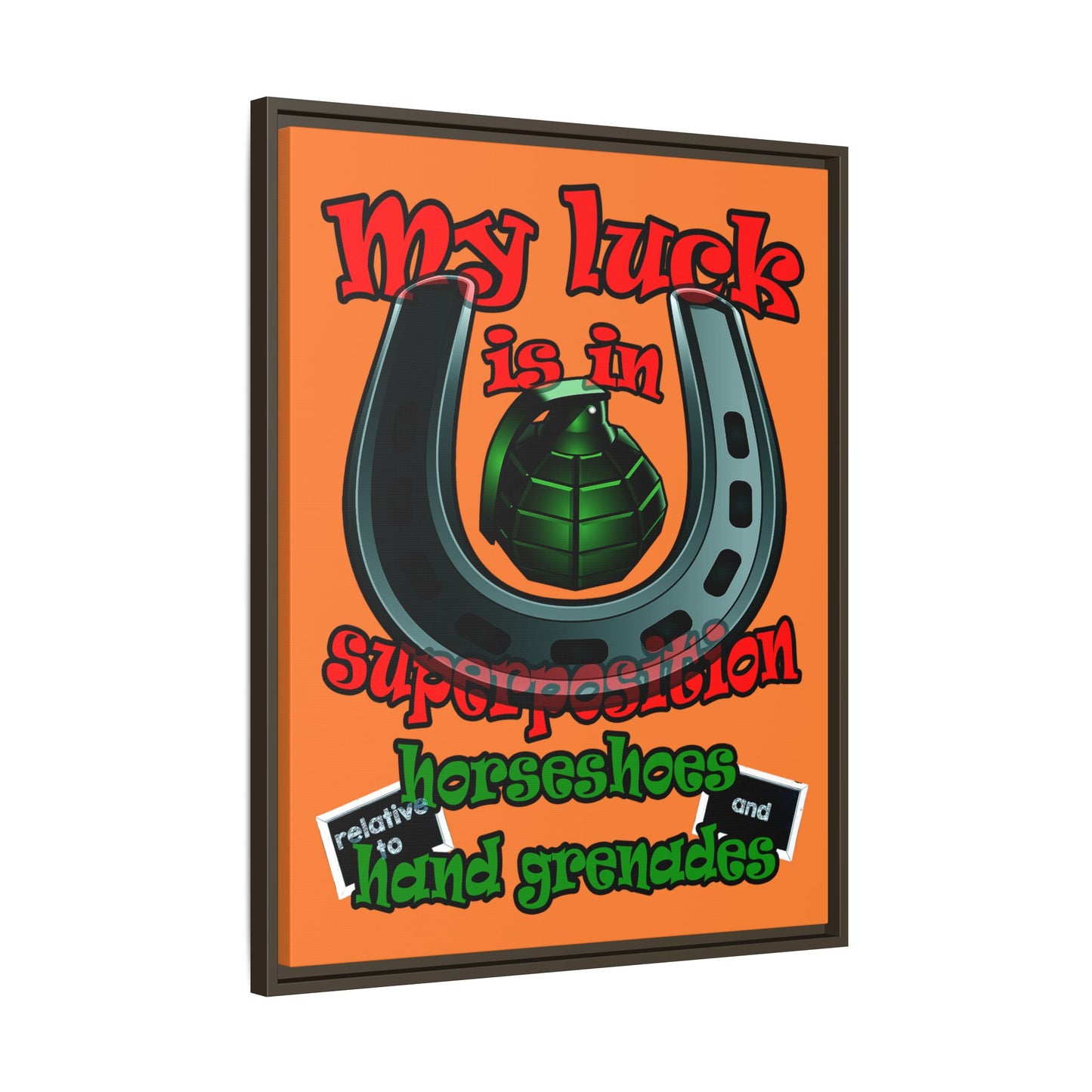 my luck - framed canvas art (crusta)