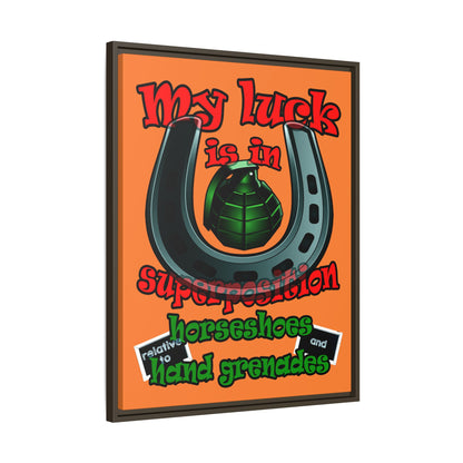 my luck - framed canvas art (crusta)