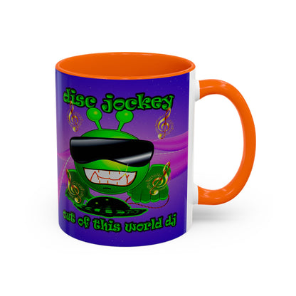 disc jockey - Accent Mug (purple-pink wave)