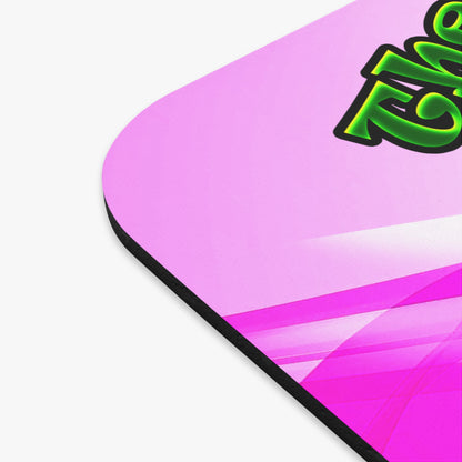 green monster - Mouse Pad (Rectangle) (light blue-pink wave)
