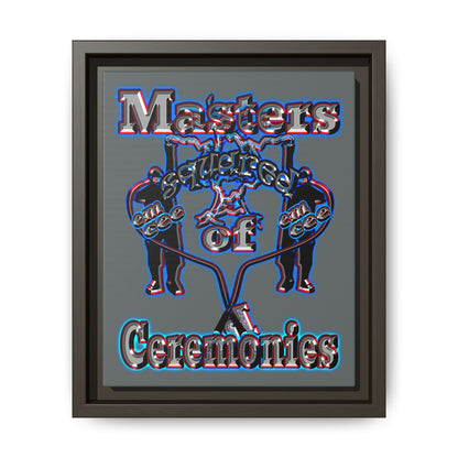 em cee squared - framed canvas art (dark grey)