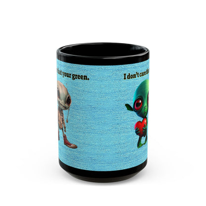 I don't care that your grey - Black Mug (faded blue)