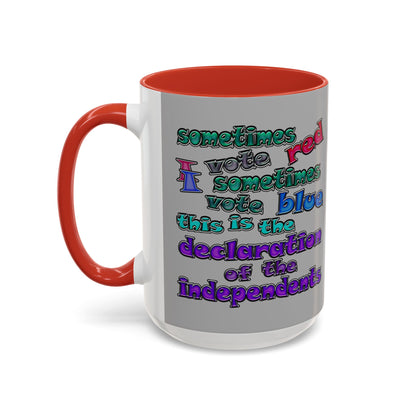 declaration of the independents - Accent Mug (light grey)