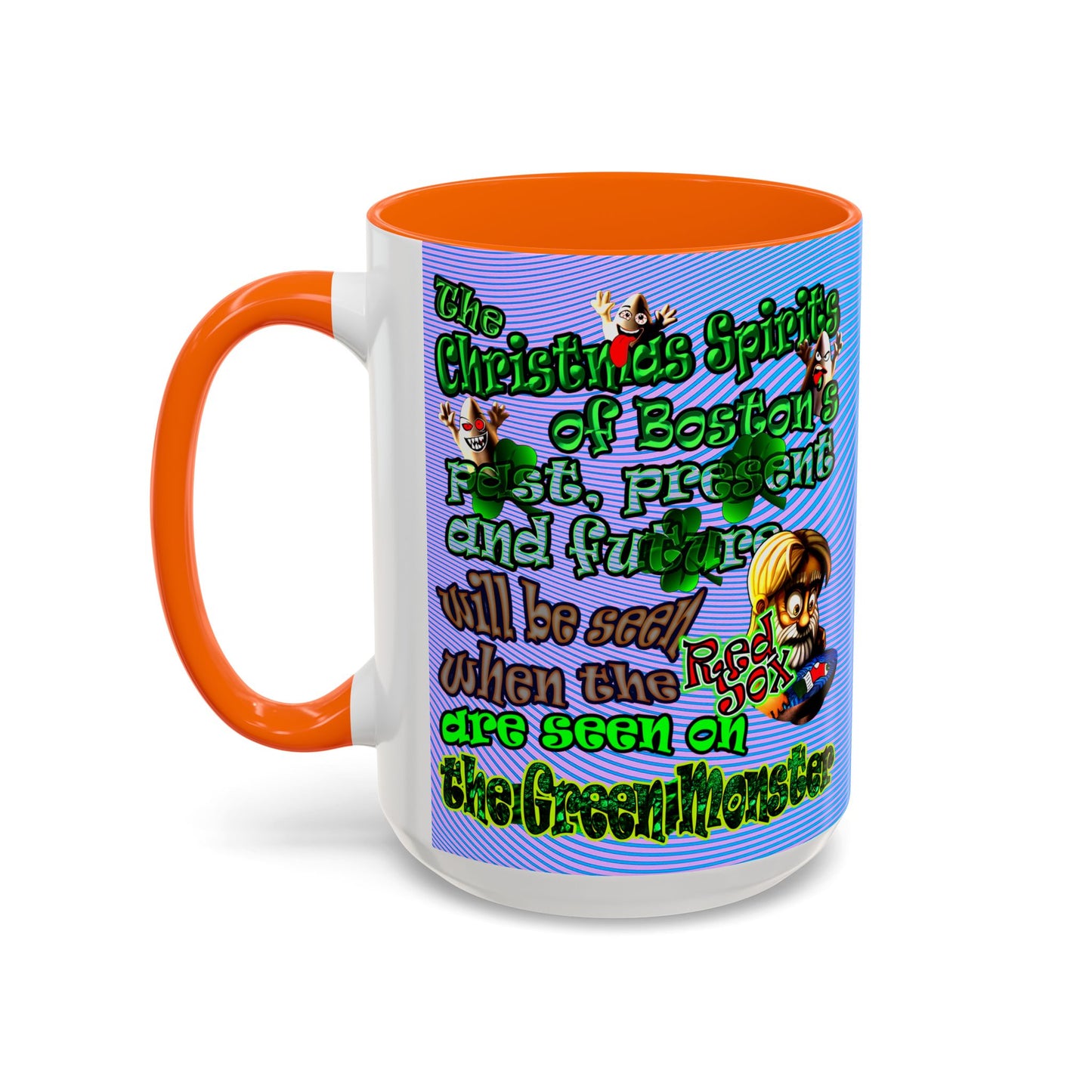 christmas spirits of boston - Accent Mug (light blue-purple wave)