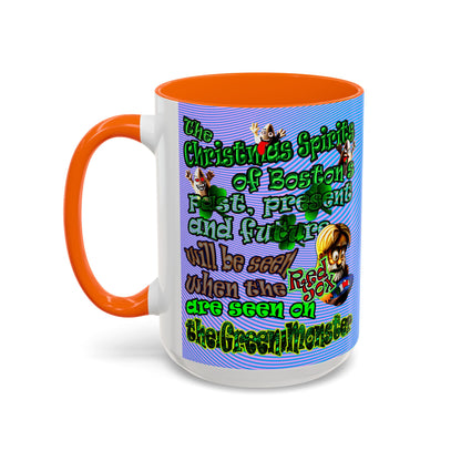 christmas spirits of boston - Accent Mug (light blue-purple wave)