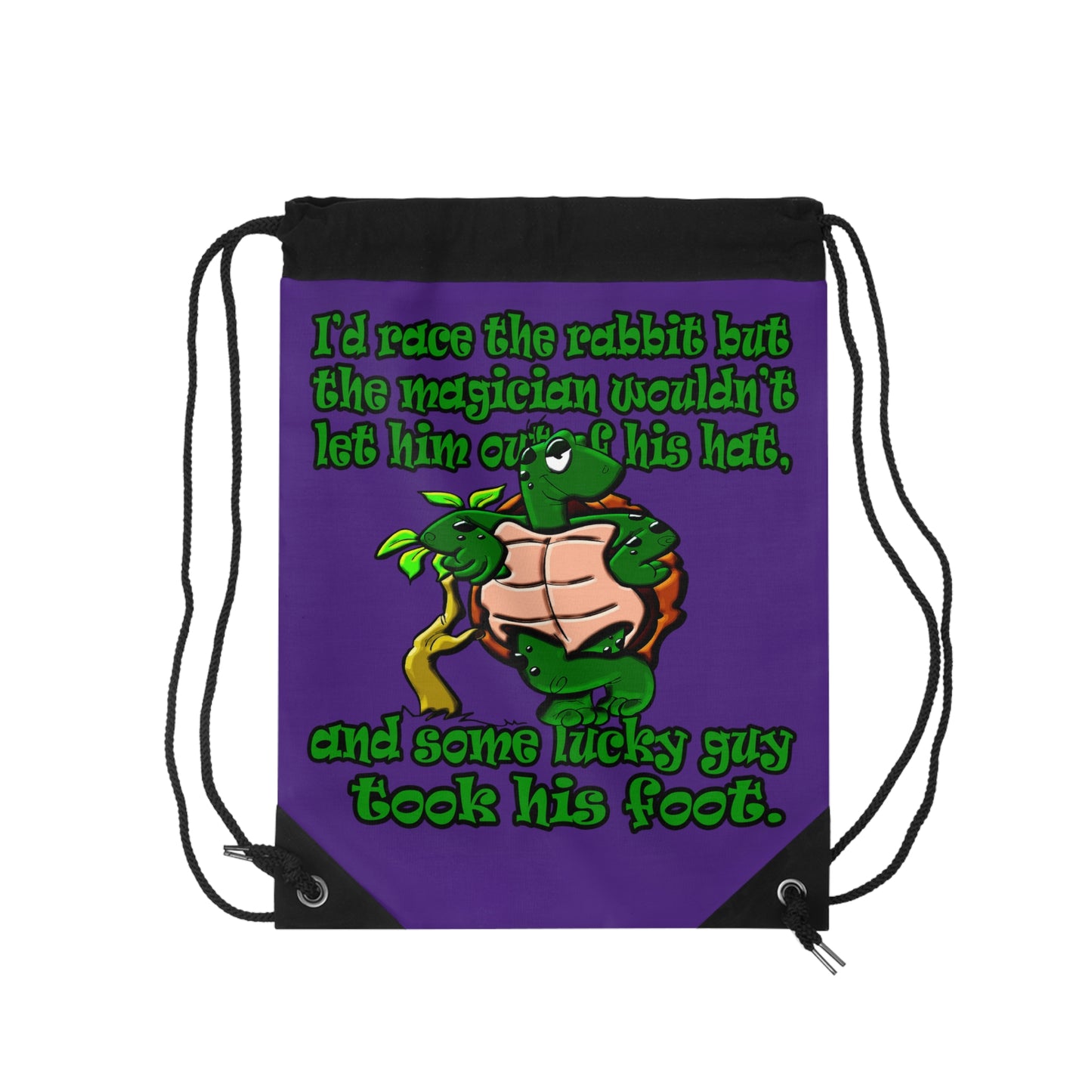 turtle race - Drawstring Bag (purple)