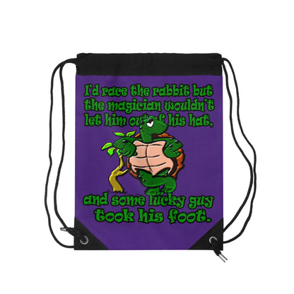 turtle race - Drawstring Bag (purple)