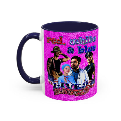 rw&b lives matter - Accent Mug (pink swirl)