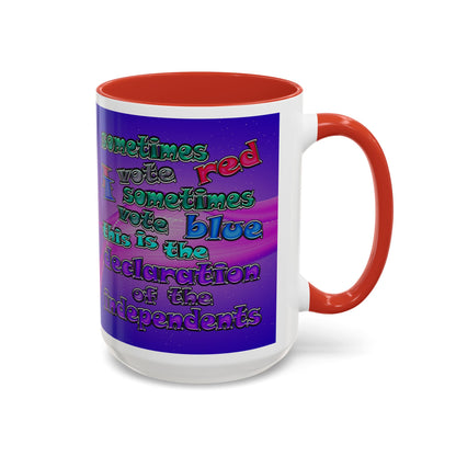 declaration of the independents - Accent Mug (purple-pink wave)