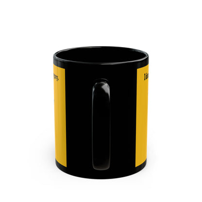 I don't care that your grey - Black Mug (yellow)