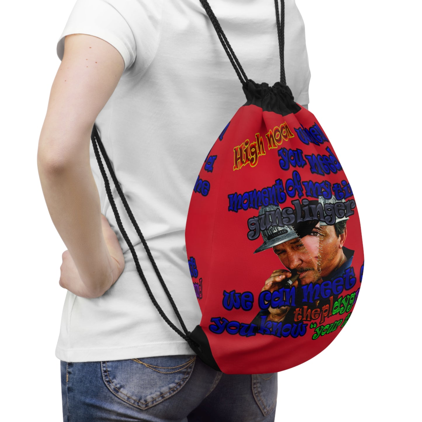 high noon - Drawstring Bag (dark red)