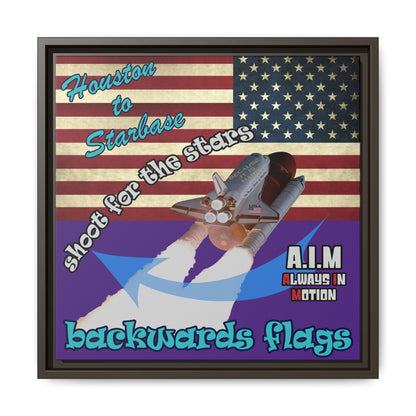 shoot for the stars - framed canvas art (purple)