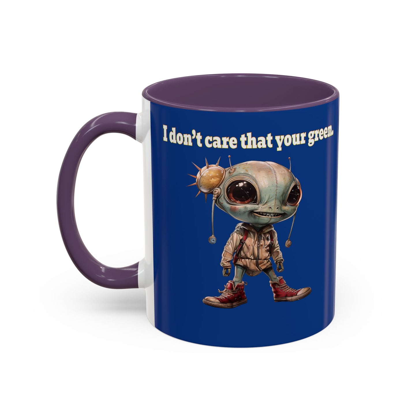 I don't care that your grey - Accent Mug (dark blue)