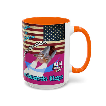 shoot for the stars - Accent Mug (pink)