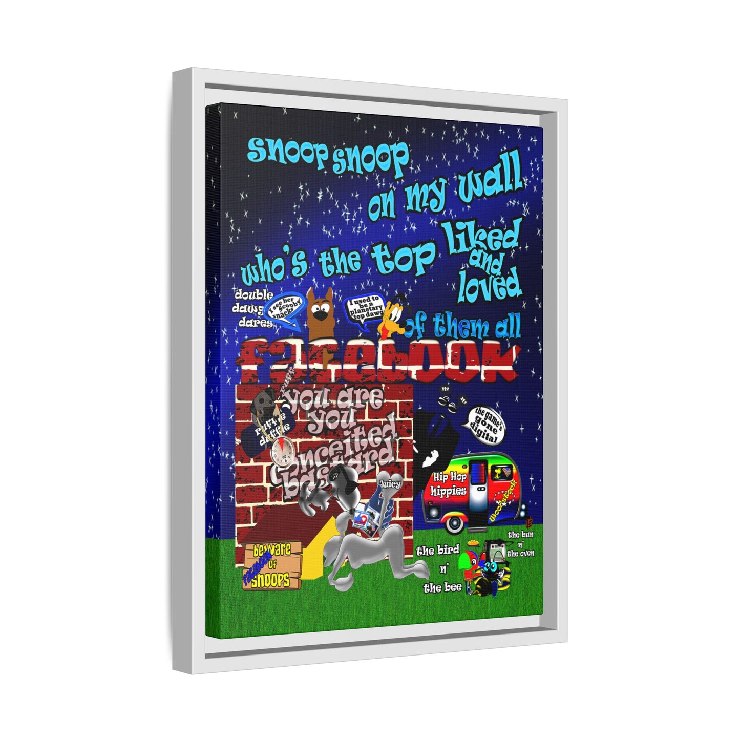 snoops - framed canvas art