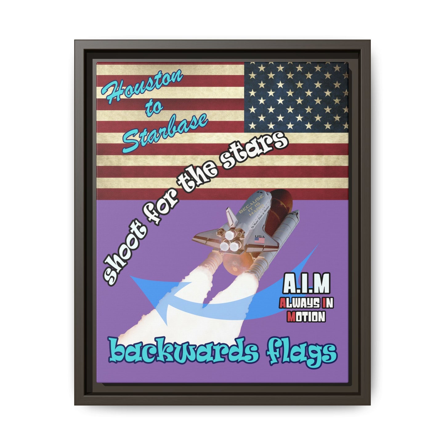 shoot for the stars - framed canvas art (light purple)