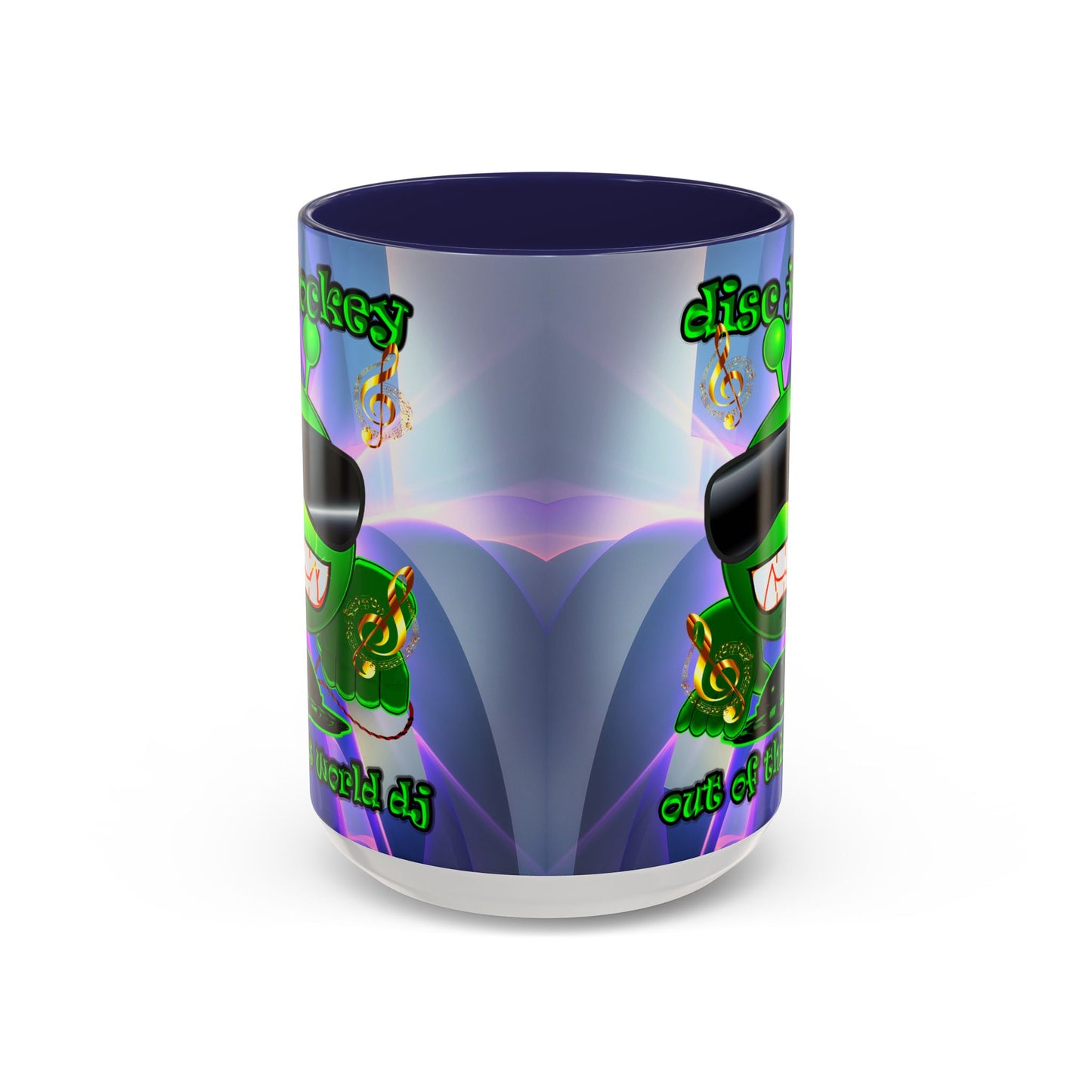 disc jockey - Accent Mug (grey-pink wave)
