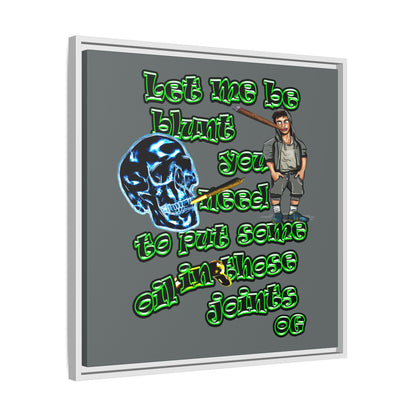 og - framed canvas art (dark grey)