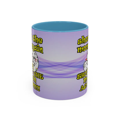 shoot the moon again - Accent Mug (light blue-pink wave)