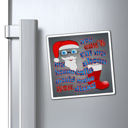 santa's shoes - Magnets - (grey-light grey)