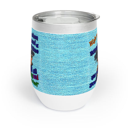 high noon - Chill Wine Tumbler (faded blue)