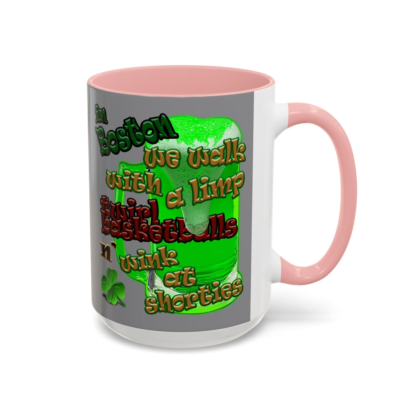 celtics logo - Accent Mug (grey)