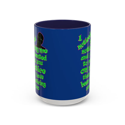 noticed you noticing - Accent Mug (dark blue)