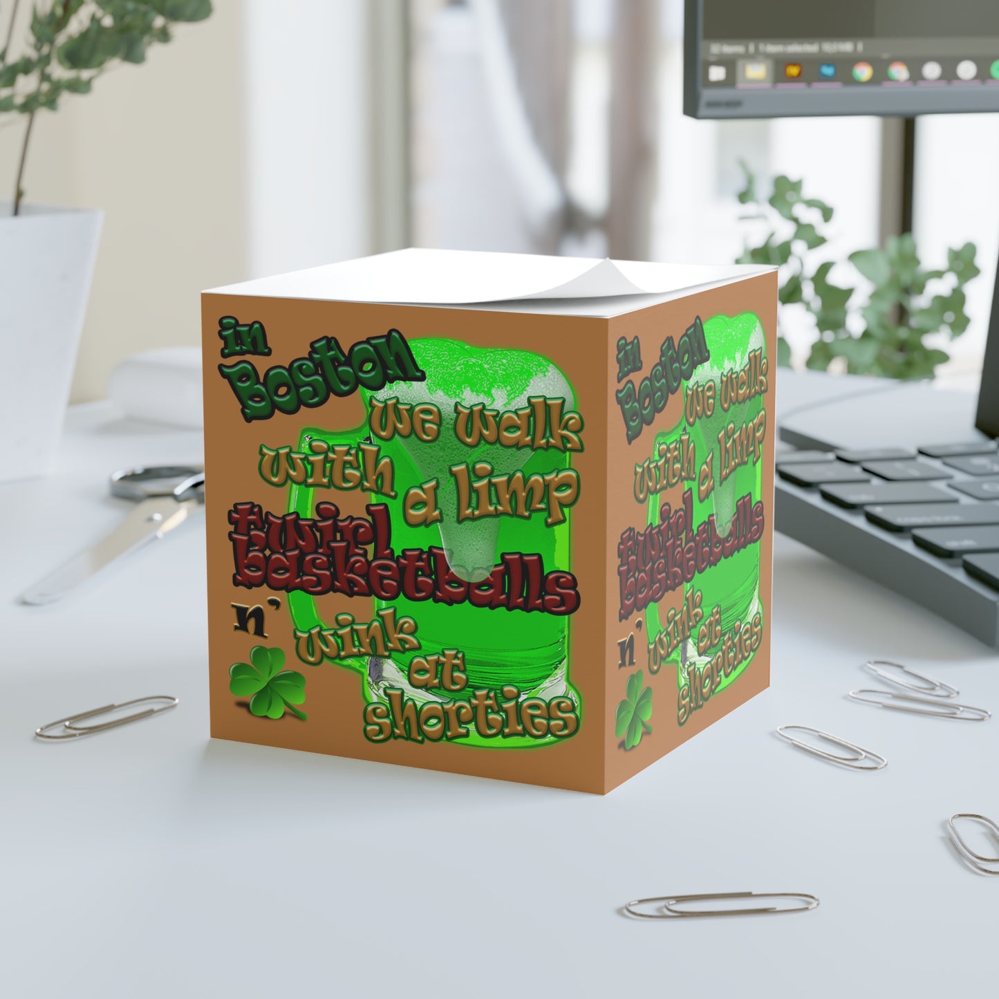 celtic's logo - note cube (light brown)