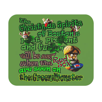 christmas spirits of boston - Mouse Pad (Rectangle) (green)