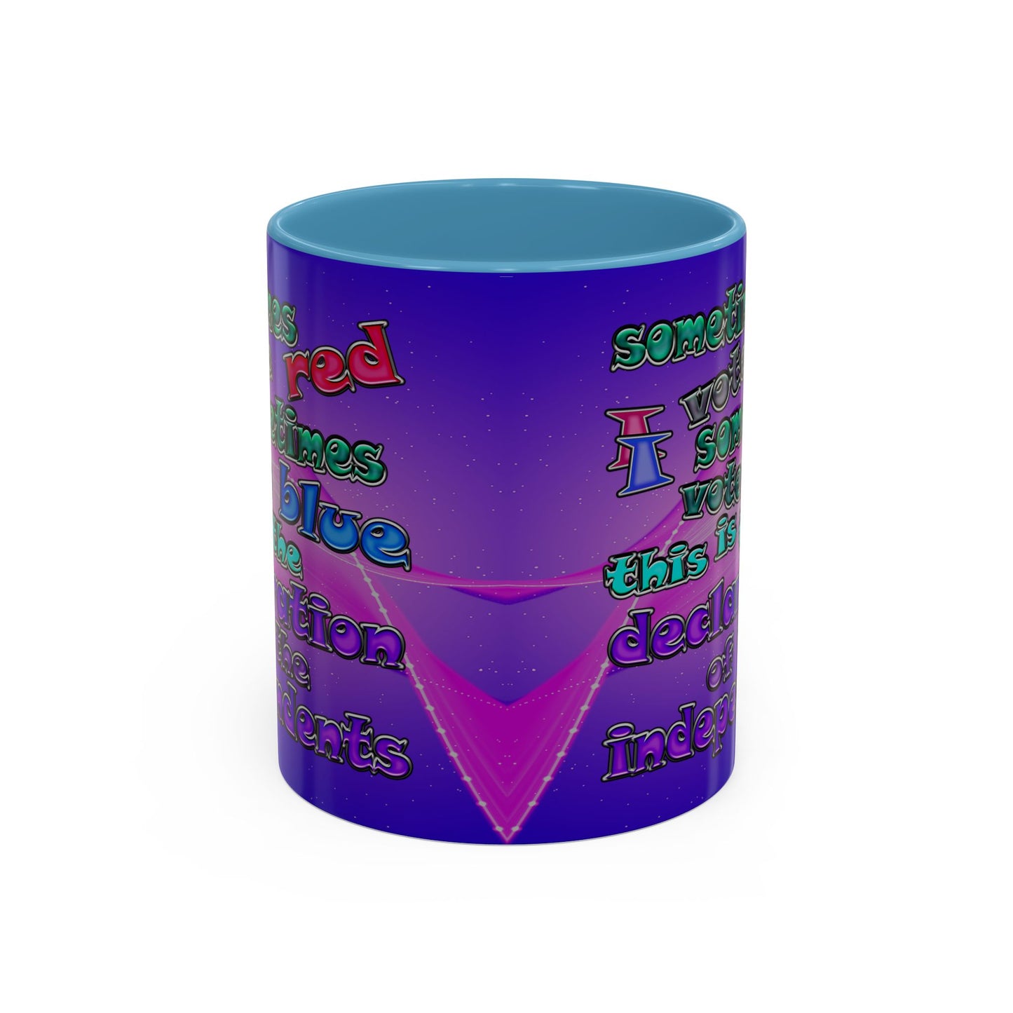 declaration of the independents - Accent Mug (purple-pink wave)