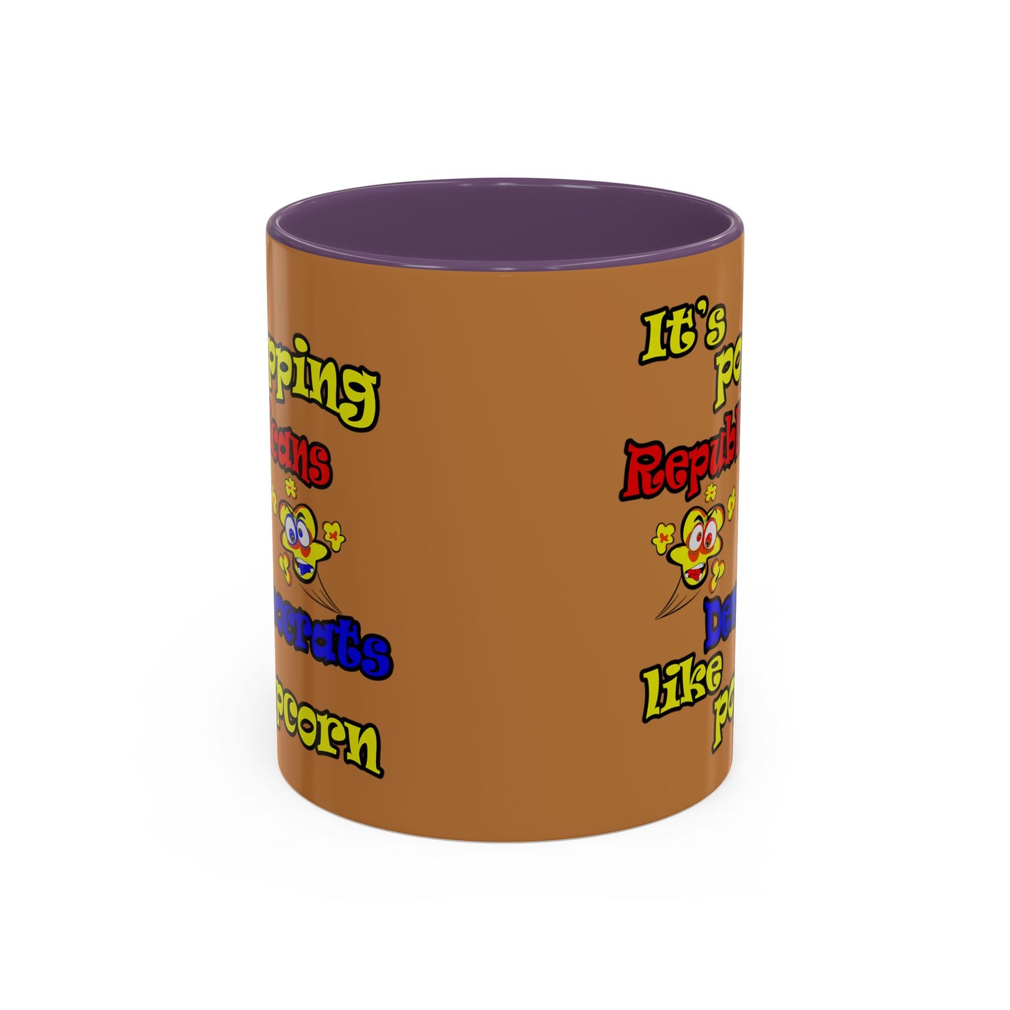 popping like popcorn - Accent Mug (light brown)