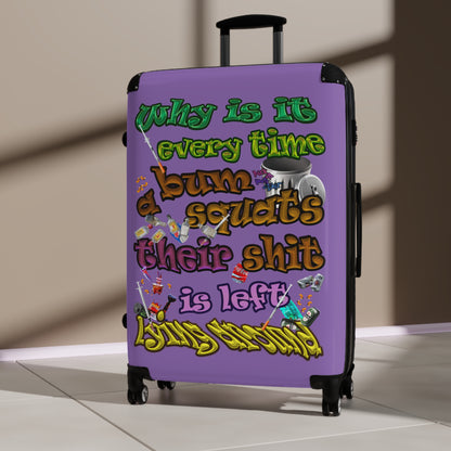 the bum's shit - Suitcase (light purple)