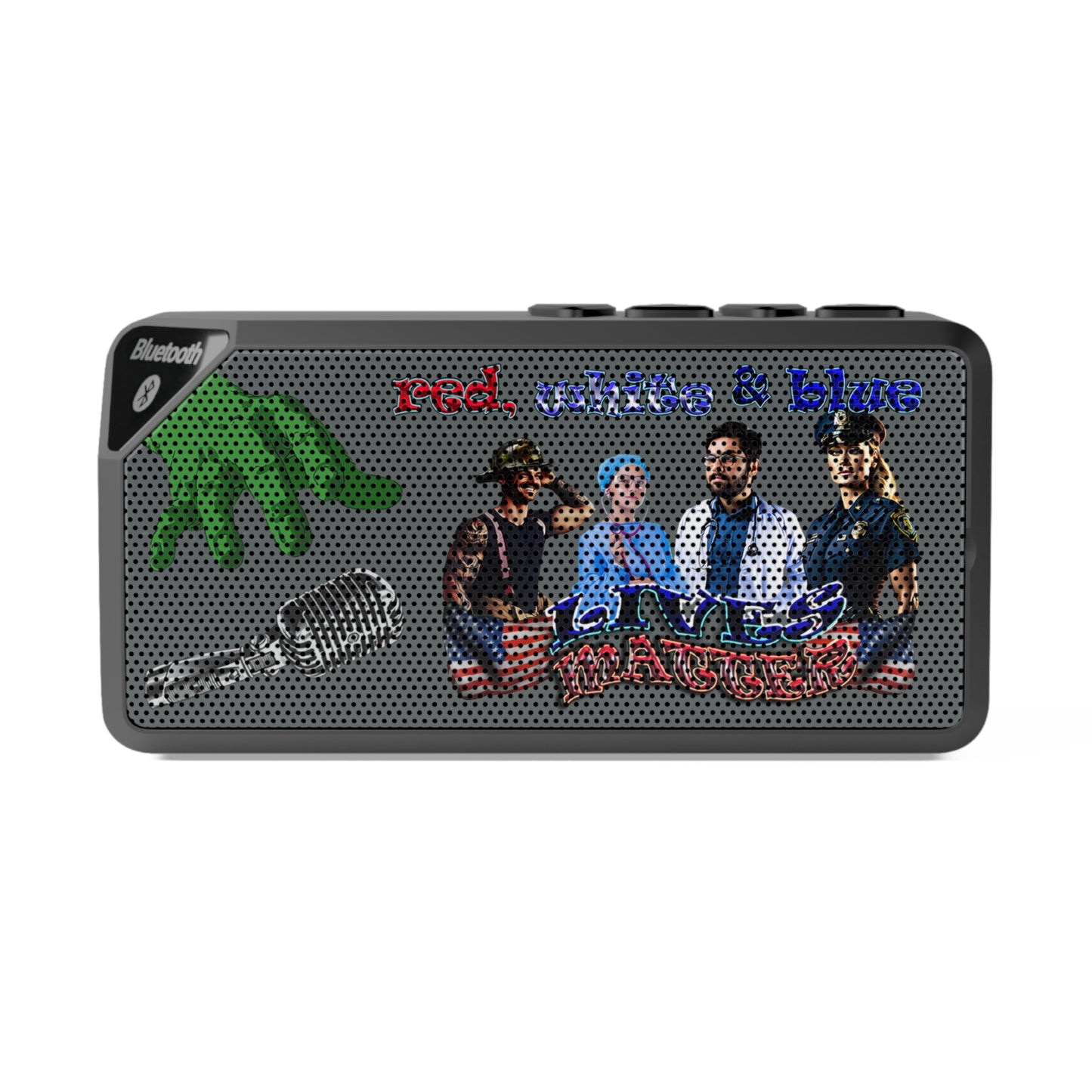rw&b lives matter - Jabba Bluetooth Speaker (dark grey)